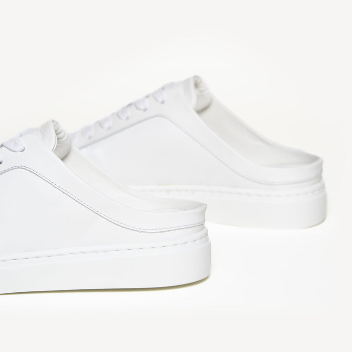 The Palestra Mule White Leather M.Gemi