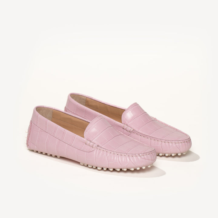 Pink crocodile shoes deals