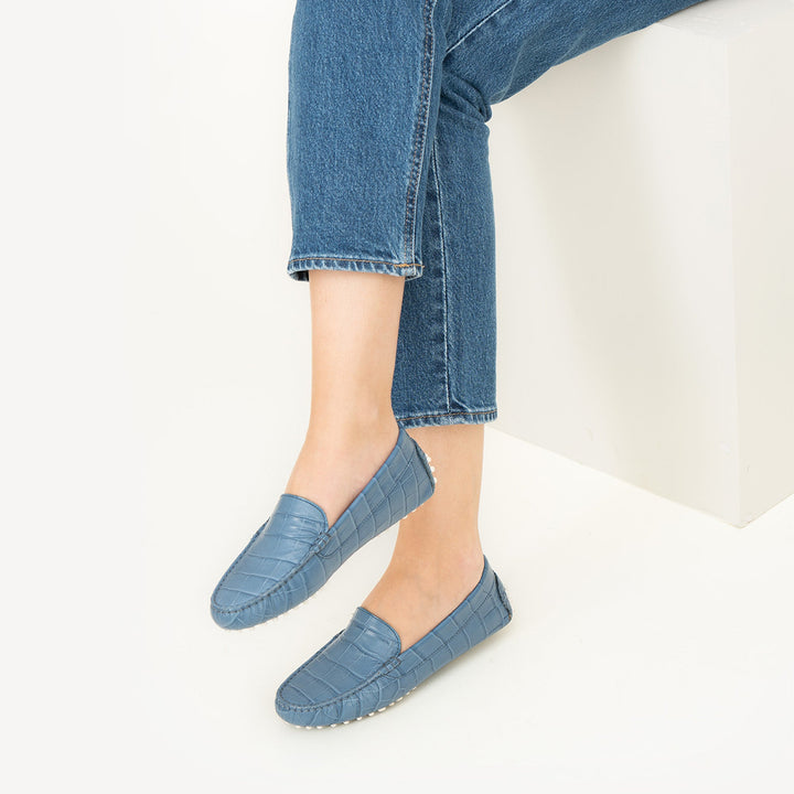The Felize - Lime - Croco Printed Leather - M.Gemi