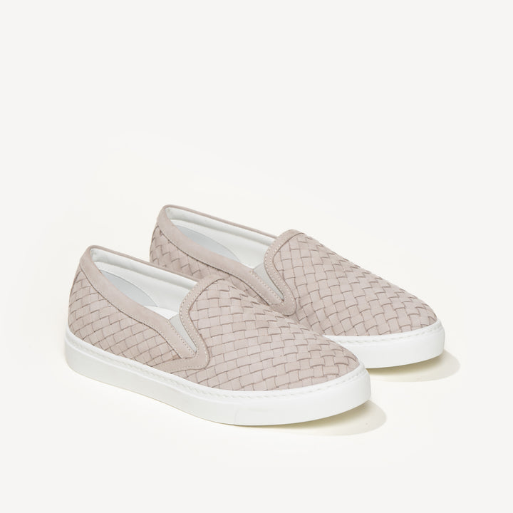 The Cerchio Woven Leather Sneaker Dove Nubuck M.Gemi
