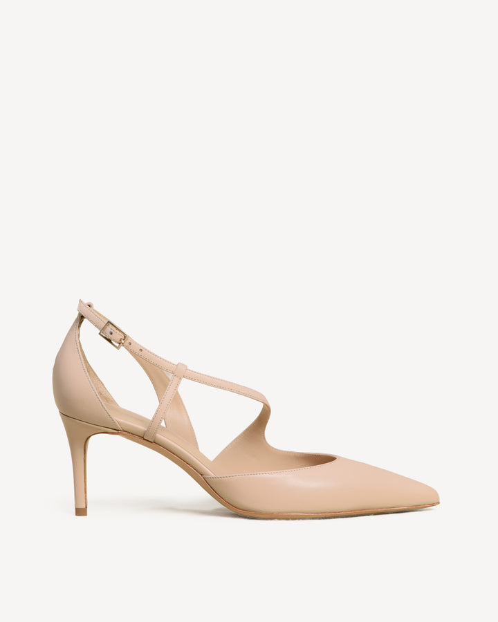 As Is Louise et Cie Leather Strappy Pumps - Jena 