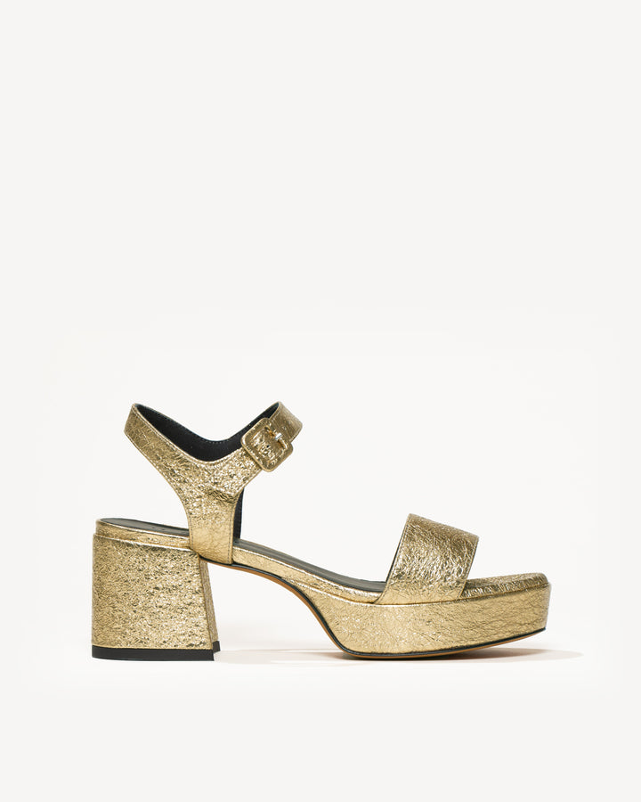 The Lizza Nuova - Warm Gold - Crinkle Metallic Leather - M.Gemi