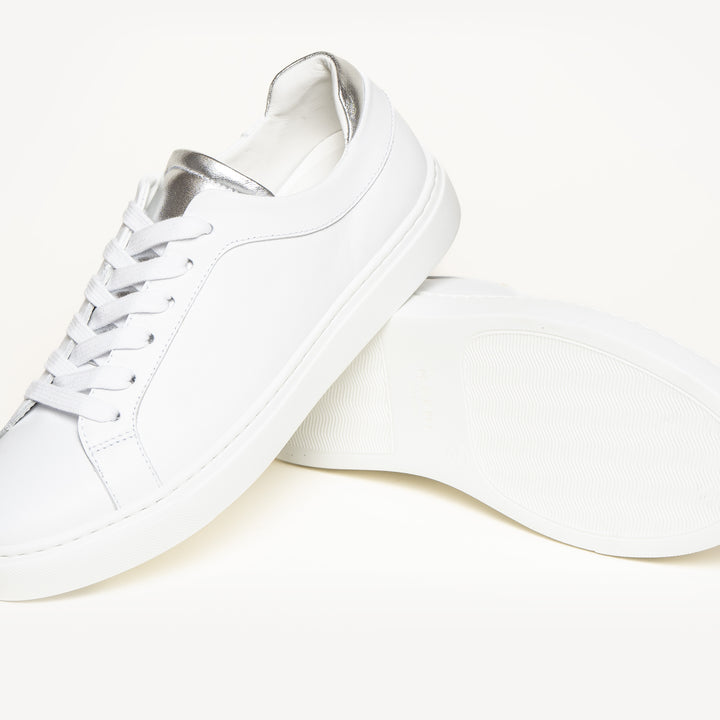 M gemi white leather sneakers clearance